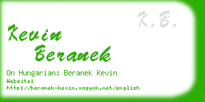 kevin beranek business card